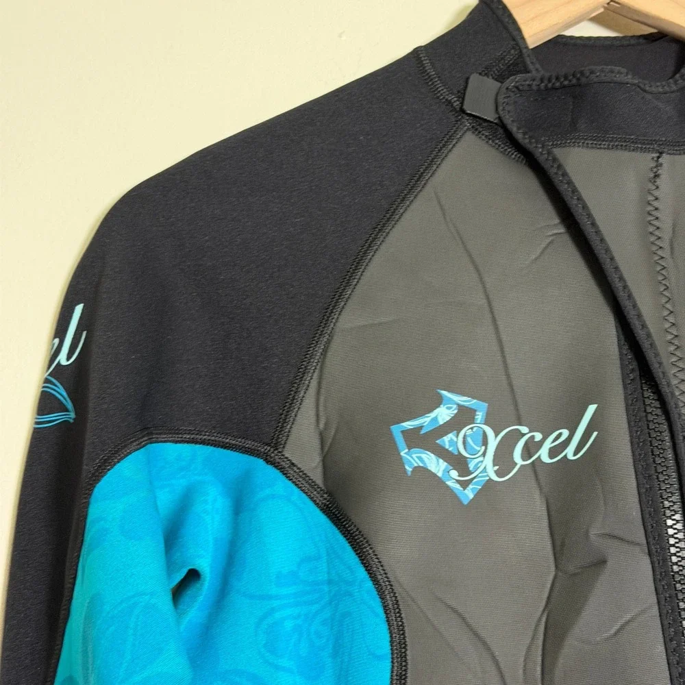 Xcel Womens Scuba Wetsuit 8T Black Blue Xpedition Tri-Density WX001329